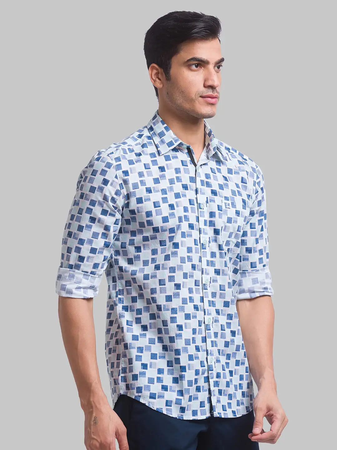 Men Slim Fit Light Yellow Shirt