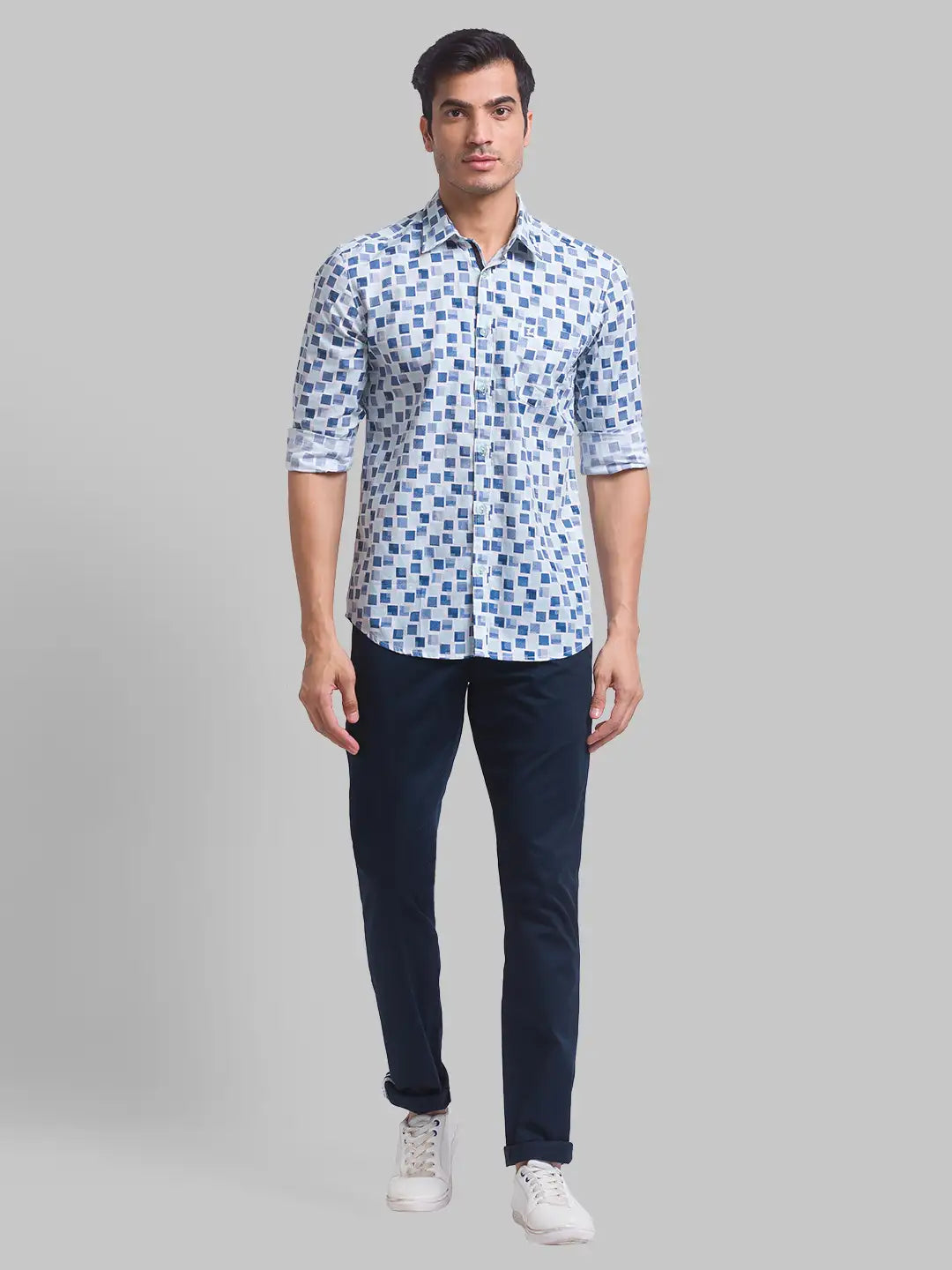 Men Slim Fit Light Yellow Shirt