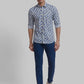Men Slim Fit Light Green Shirt