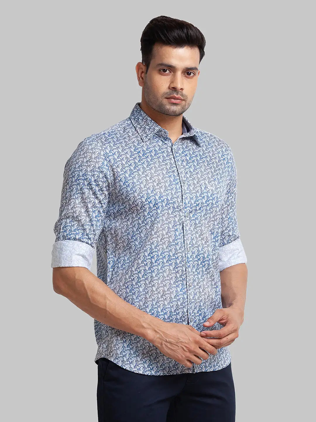 Men Slim Fit White Shirt