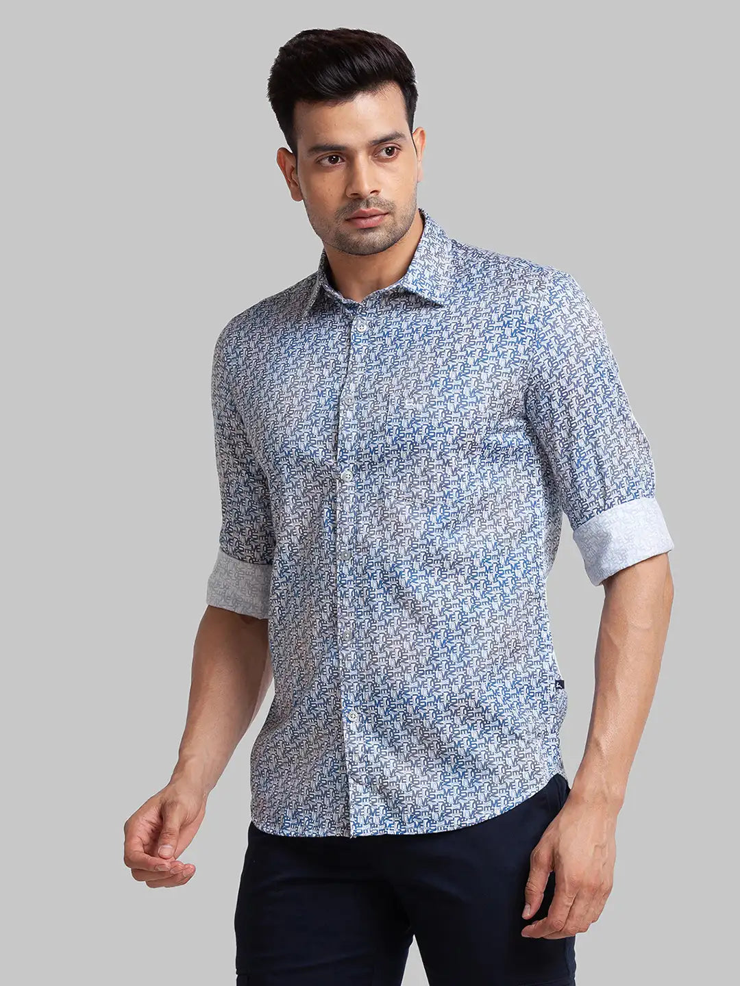Men Slim Fit White Shirt