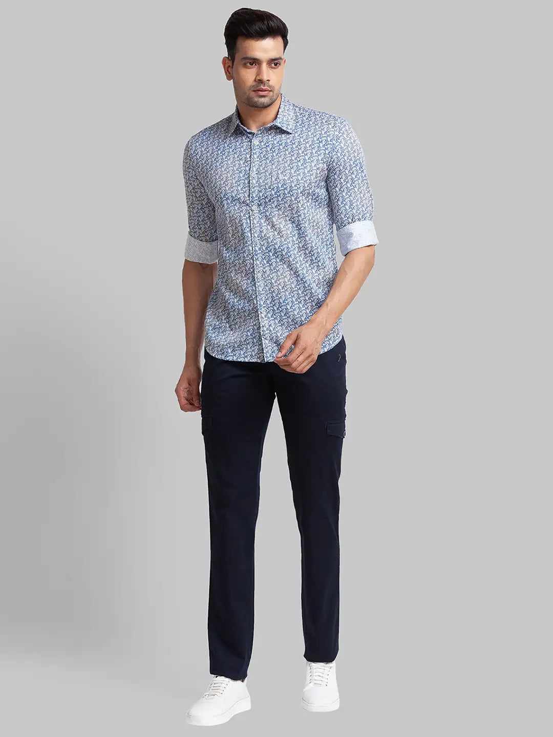 Men Slim Fit White Shirt