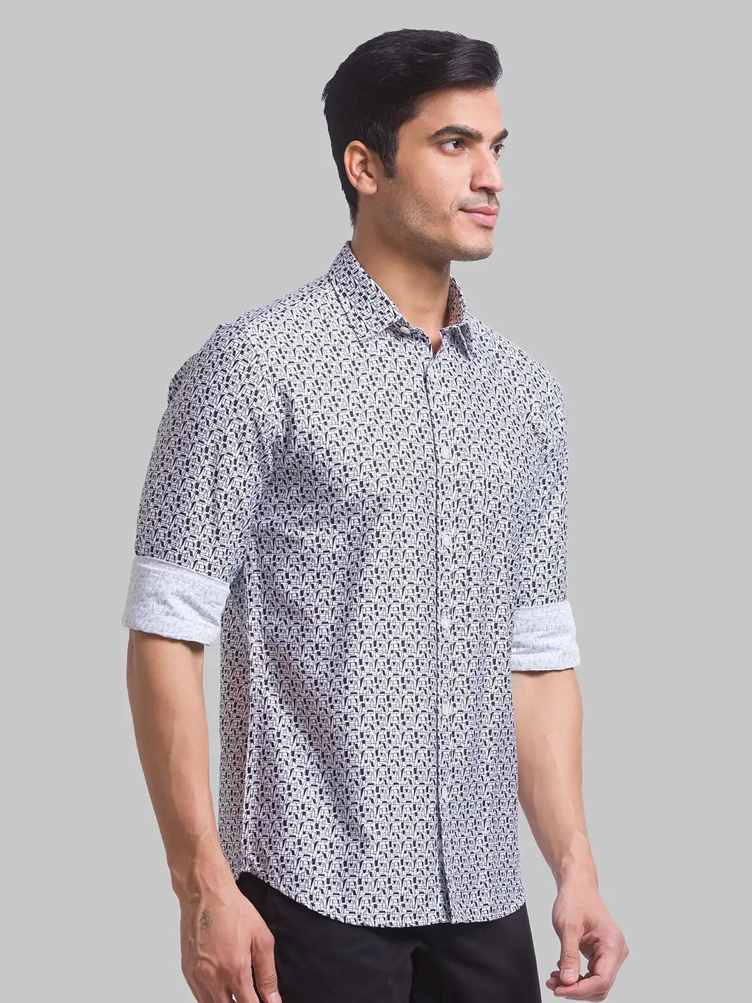 Men Slim Fit Green Shirt