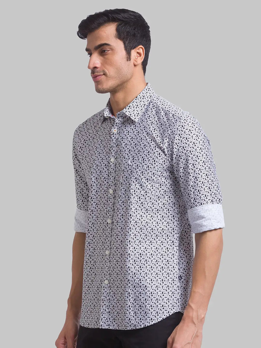 Men Slim Fit Green Shirt