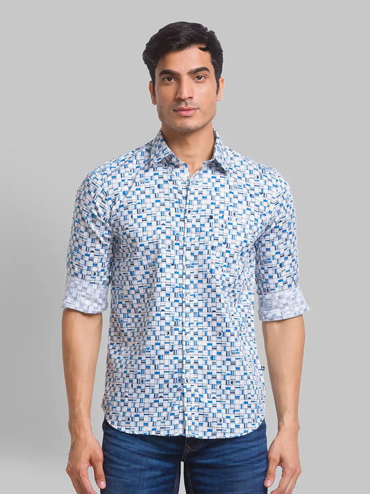 Men Slim Fit Violet Shirt
