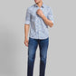 Men Slim Fit Violet Shirt