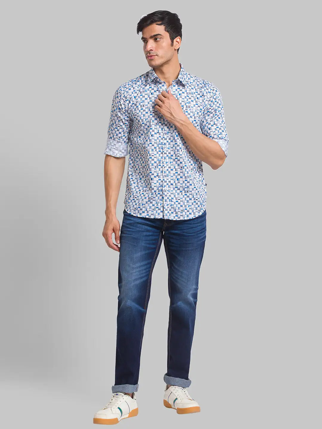 Men Slim Fit Violet Shirt