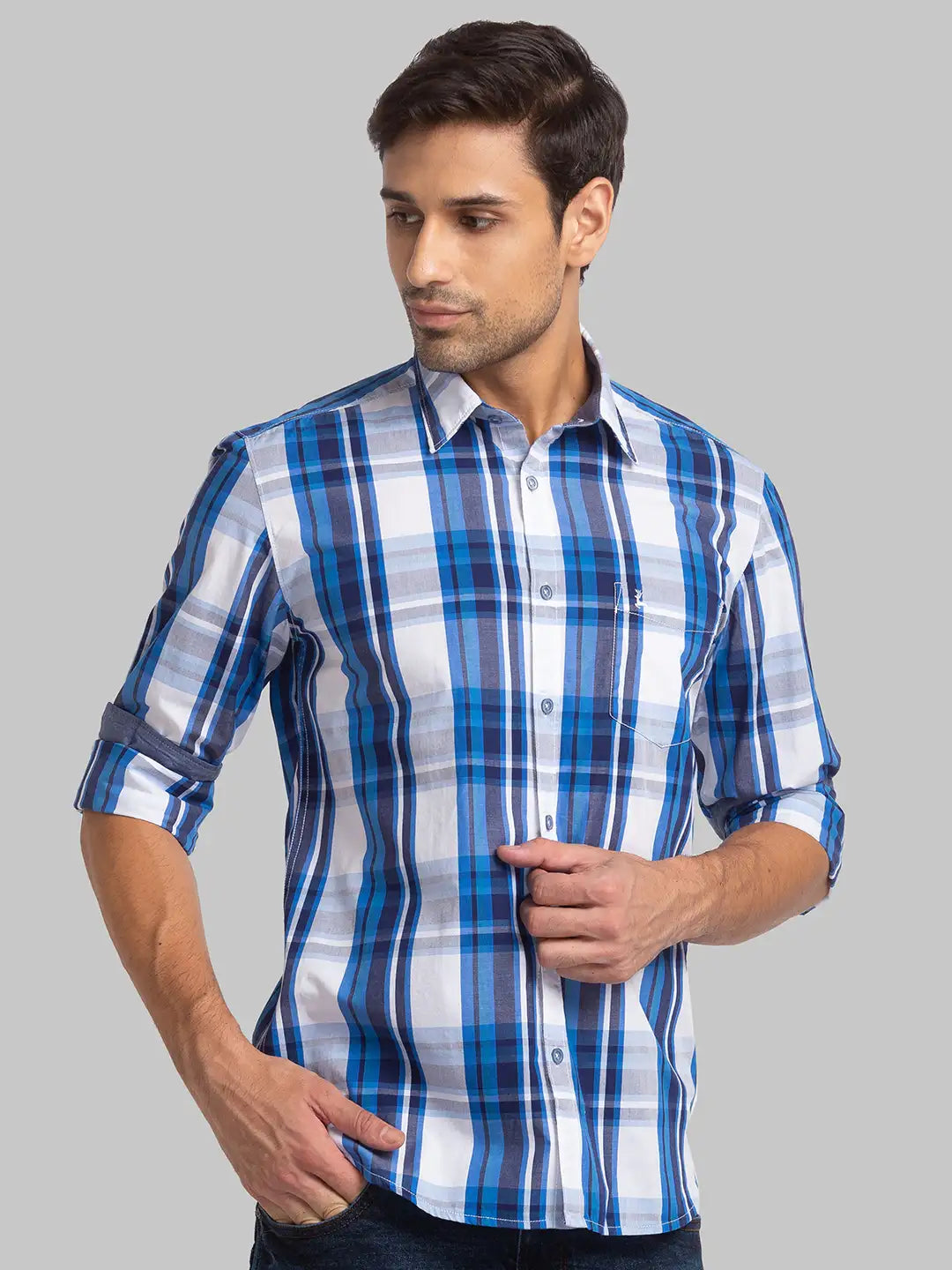 Men Slim Fit White Shirt