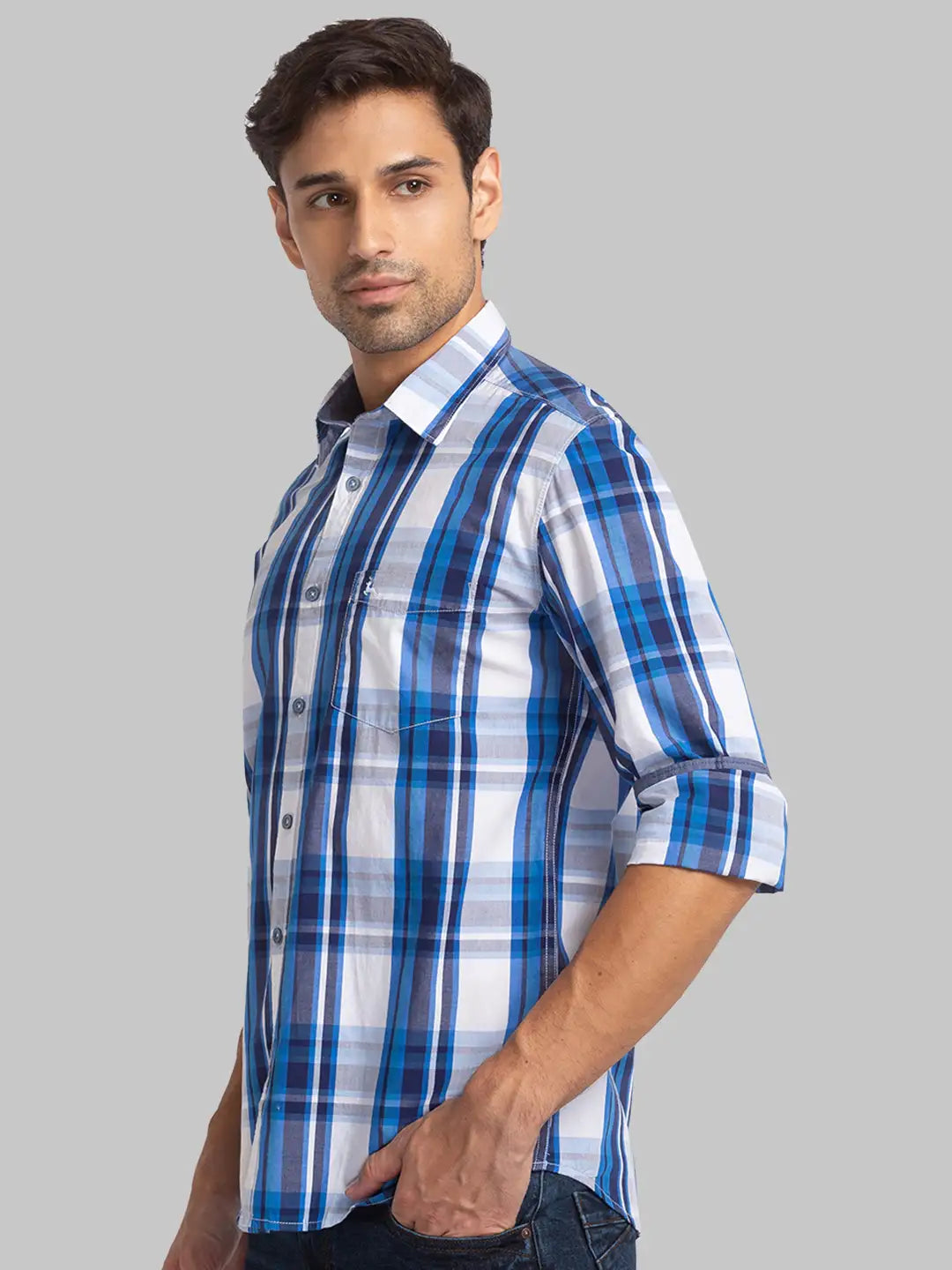 Men Slim Fit White Shirt