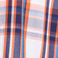 Parx Men Orange Checks Slim Fit Cotton Blend Full Sleeve Shirts