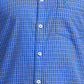 Parx Men Blue Printed Slim Fit Cotton Full Sleeve Cut Away Collar Shirt
