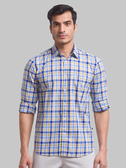 Men Slim Fit Dark Green Shirt