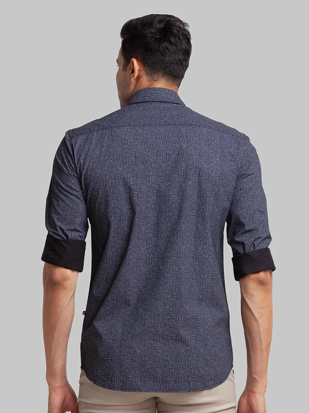 Men Slim Fit Blue Shirt