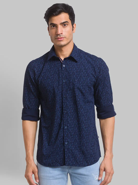 Men Slim Fit Red Shirt