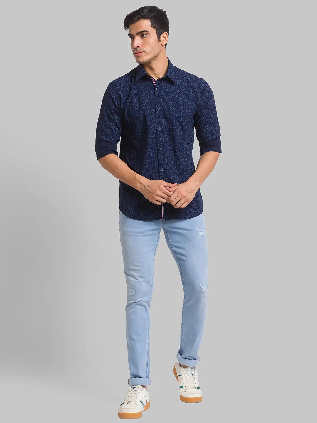 Men Slim Fit Red Shirt