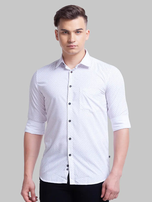Men Slim Fit Blue Shirt
