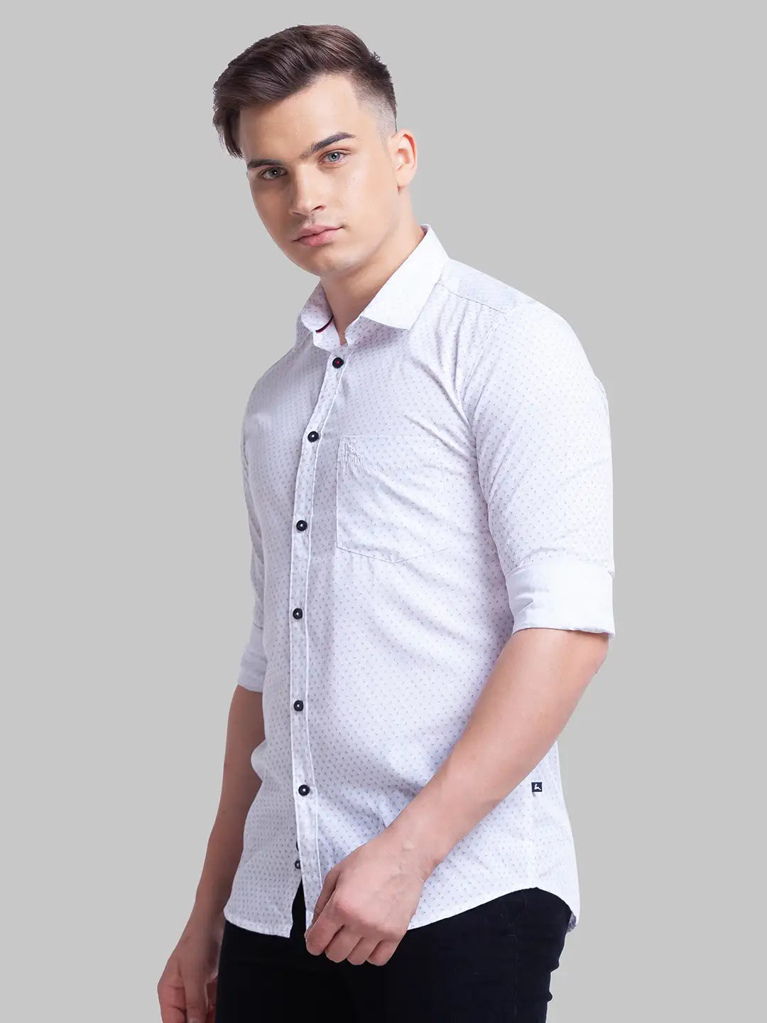 Men Slim Fit Blue Shirt