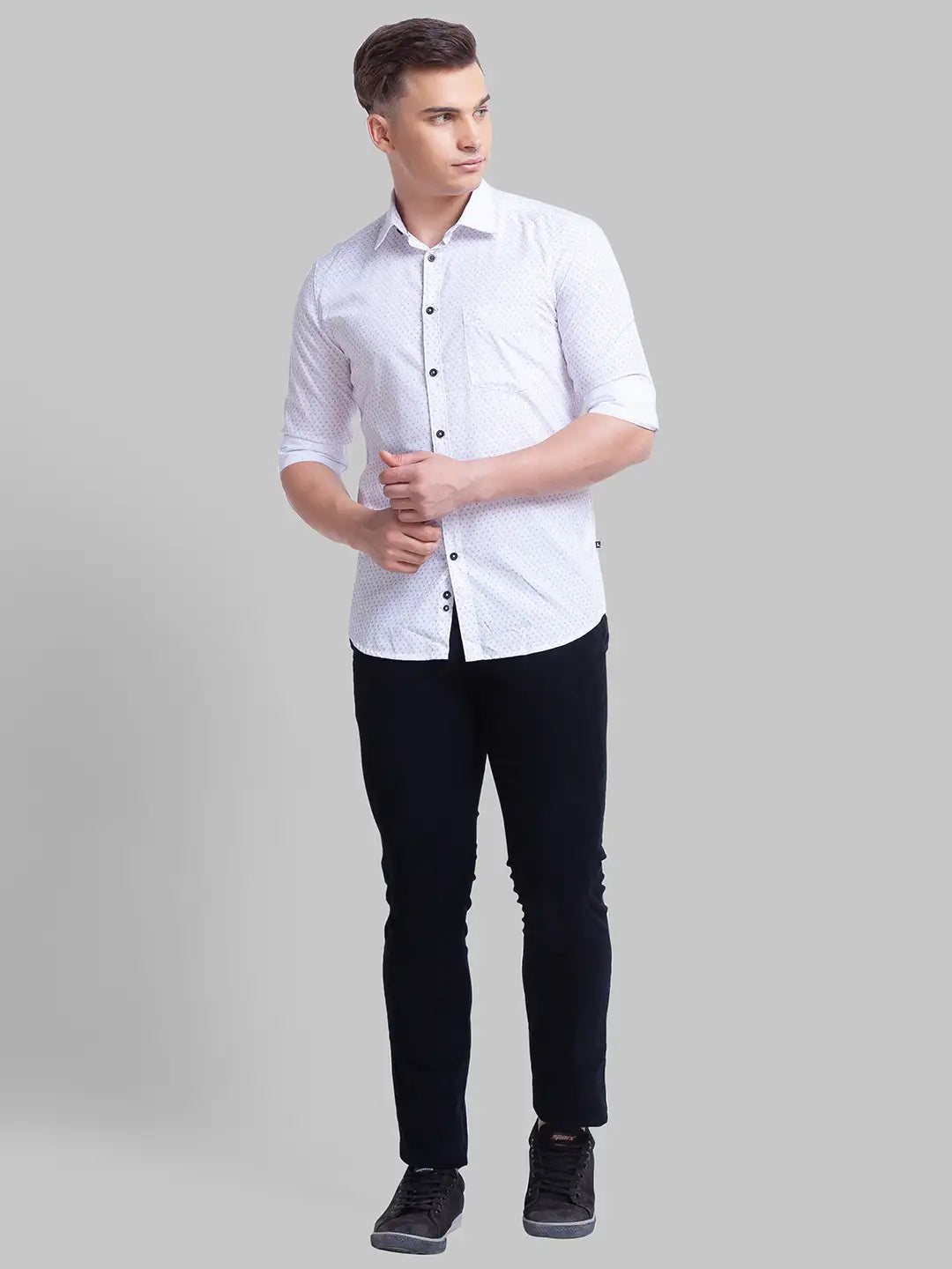 Men Slim Fit Blue Shirt