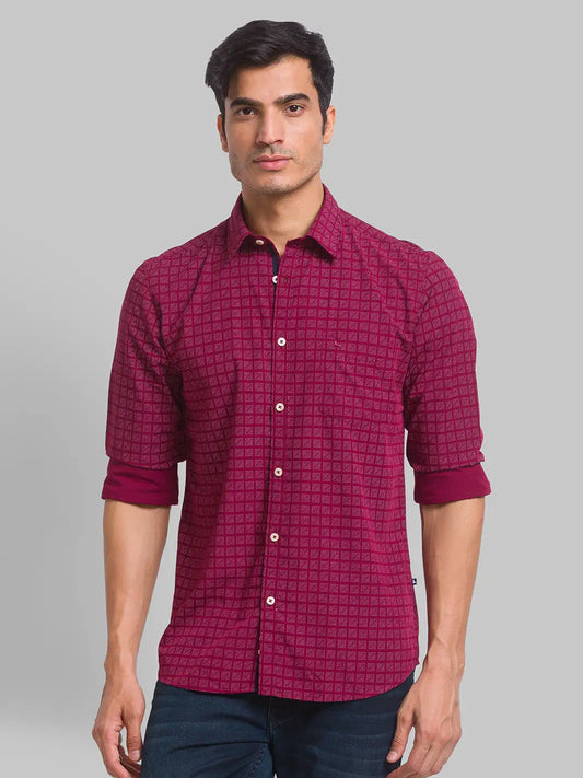 Men Slim Fit Blue Shirt