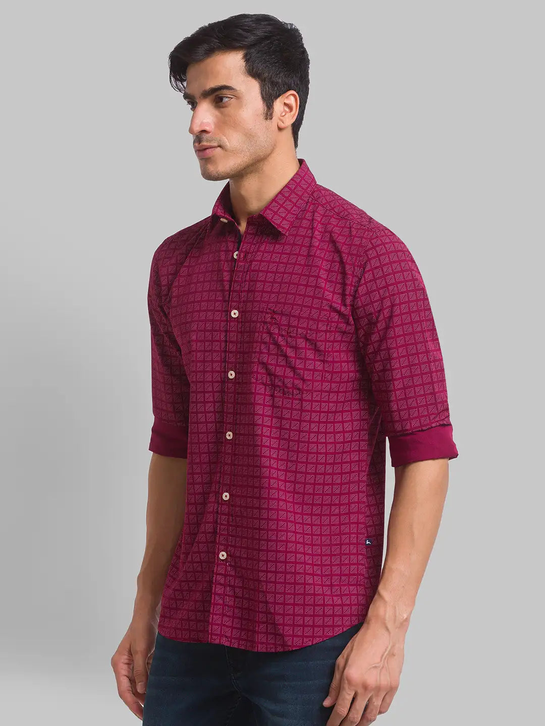 Men Slim Fit Blue Shirt