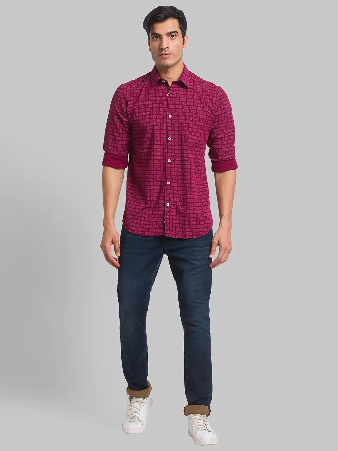 Men Slim Fit Blue Shirt