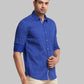Parx Men Violet Checks Slim Fit Cotton Full Sleeve Cut Away Collar Shirt
