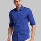 Parx Men Violet Checks Slim Fit Cotton Full Sleeve Cut Away Collar Shirt