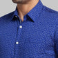 Parx Men Violet Checks Slim Fit Cotton Full Sleeve Cut Away Collar Shirt