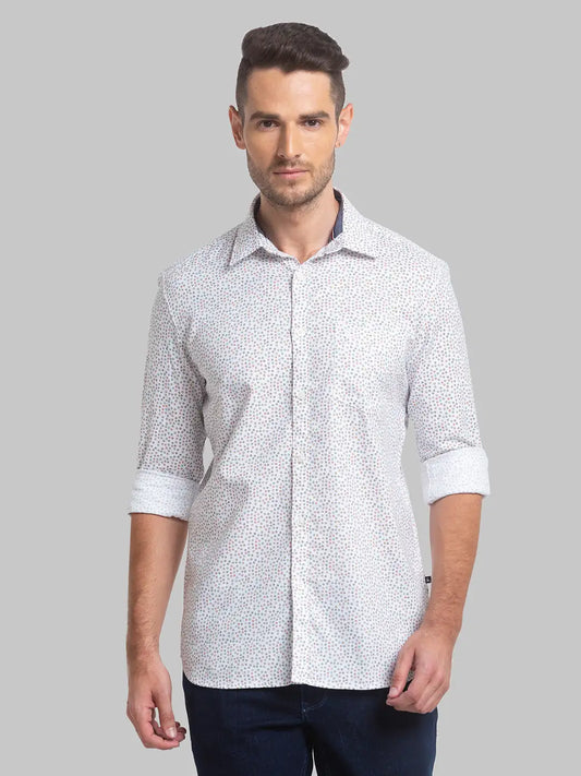 Men Slim Fit Yellow Shirt