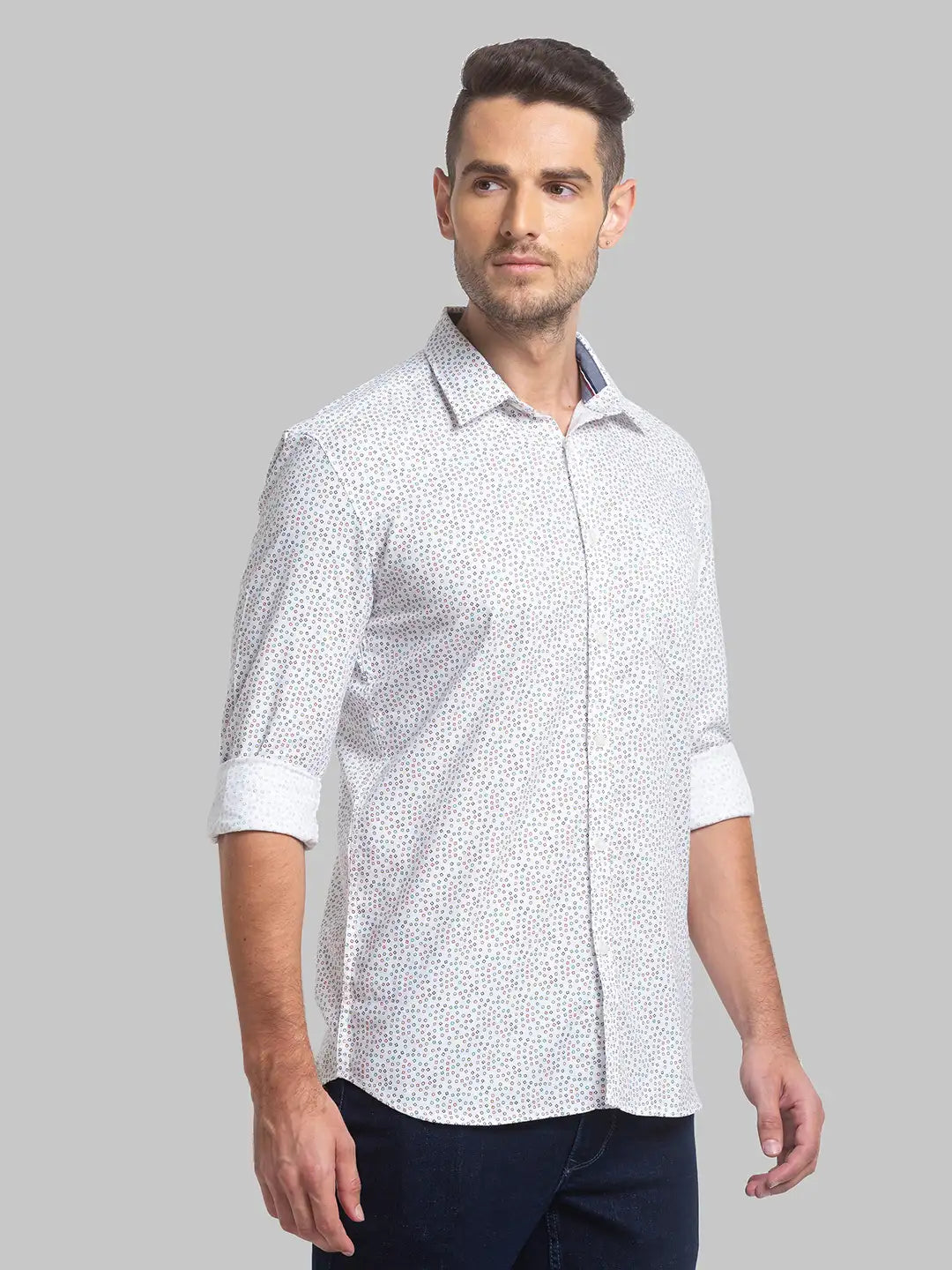 Men Slim Fit Yellow Shirt