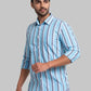Men Slim Fit Blue Shirt