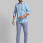 Men Slim Fit Blue Shirt
