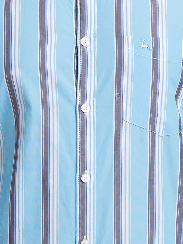 Men Slim Fit Blue Shirt