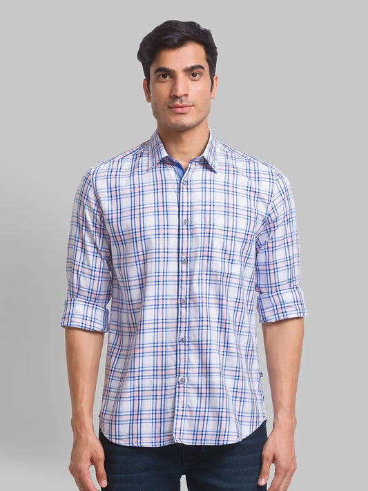 Men Slim Fit Blue Shirt