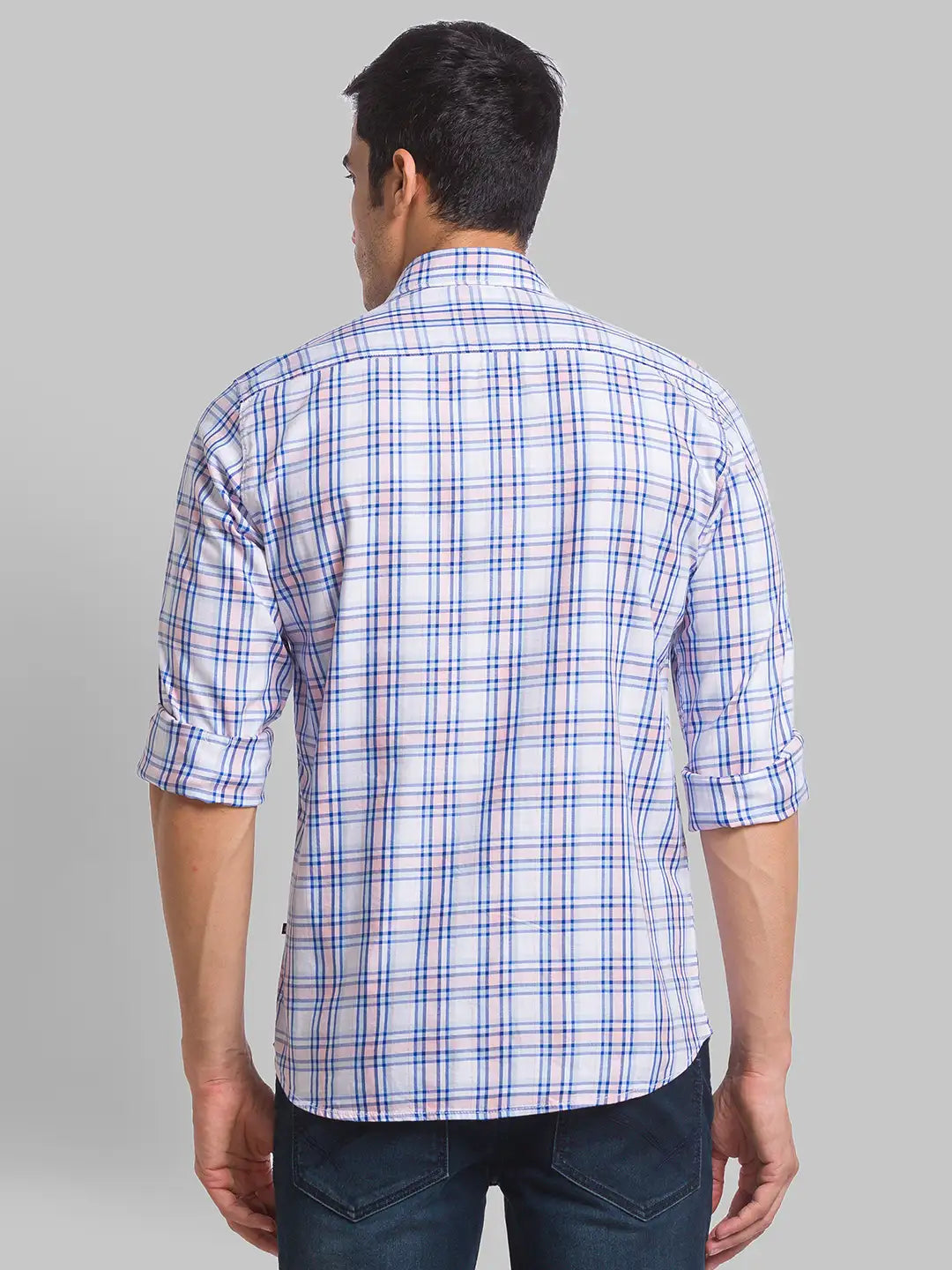 Men Slim Fit Blue Shirt