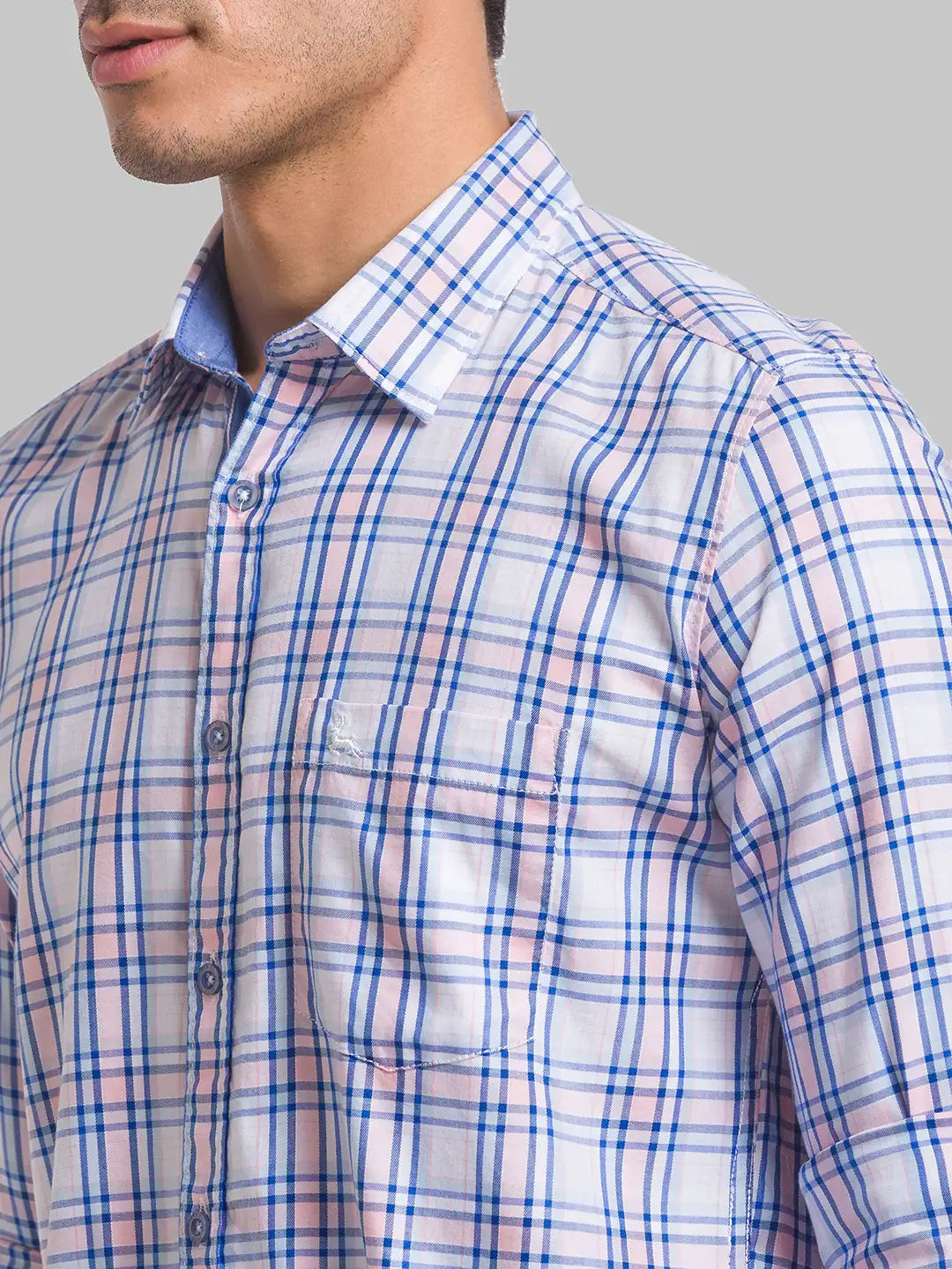 Men Slim Fit Blue Shirt