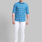 Men Slim Fit Blue Shirt