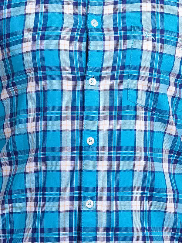Men Slim Fit Blue Shirt