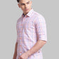 Parx Men Yellow Checks Slim Fit Cotton Full Sleeve Shirts