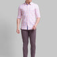 Parx Men Yellow Checks Slim Fit Cotton Full Sleeve Shirts