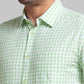 Parx Men Blue Checks Slim Fit Cotton Full Sleeve Shirt