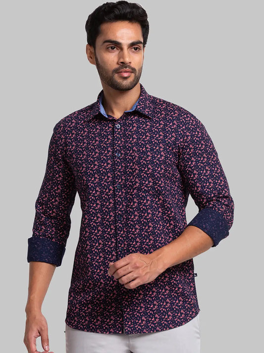 Men Slim Fit Red Shirt