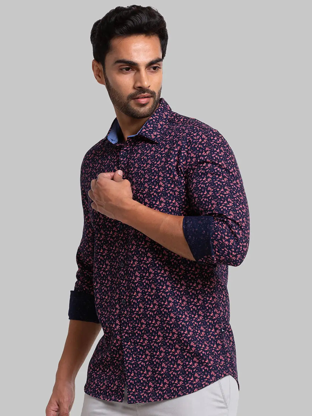 Men Slim Fit Red Shirt