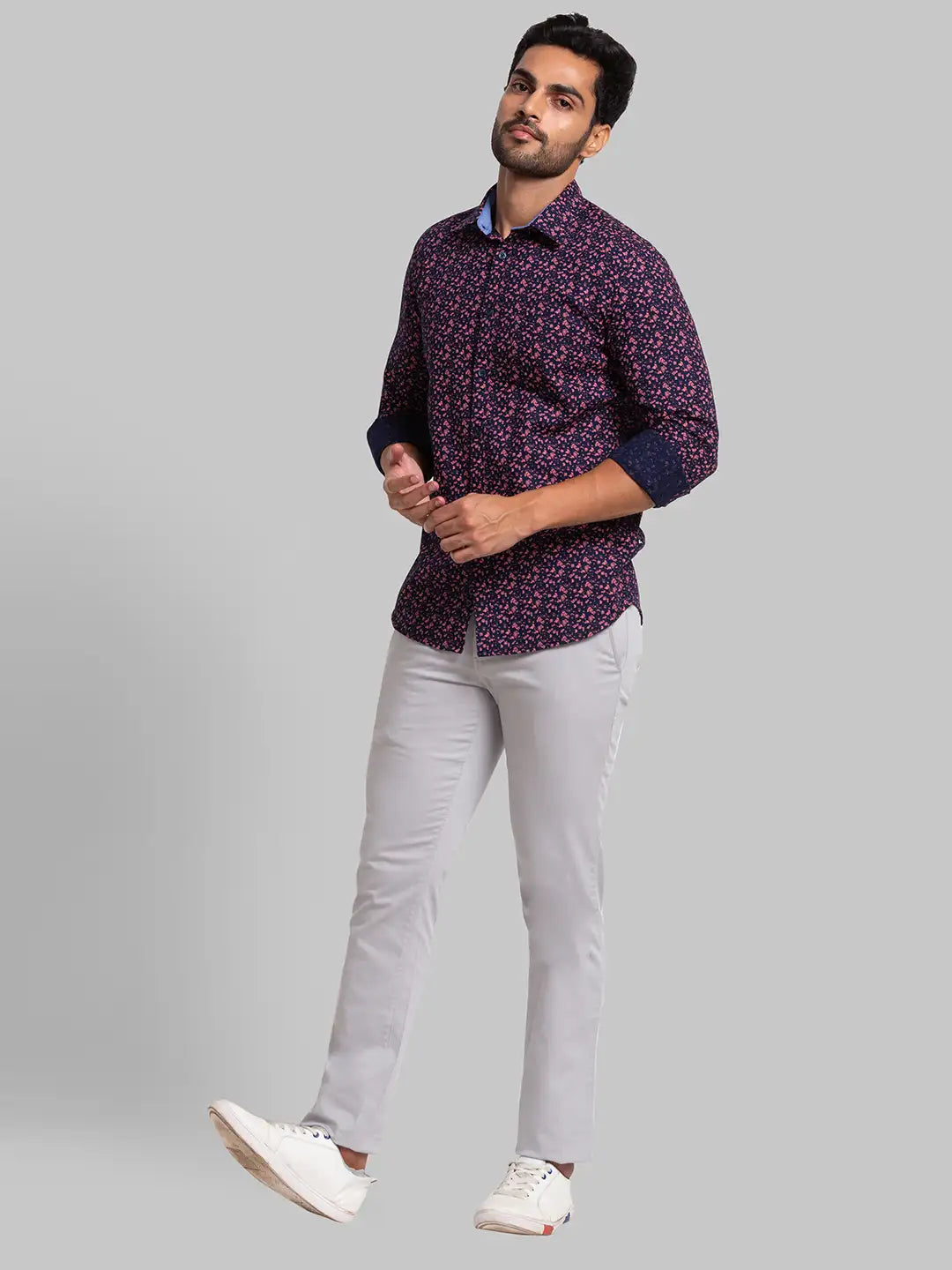 Men Slim Fit Red Shirt