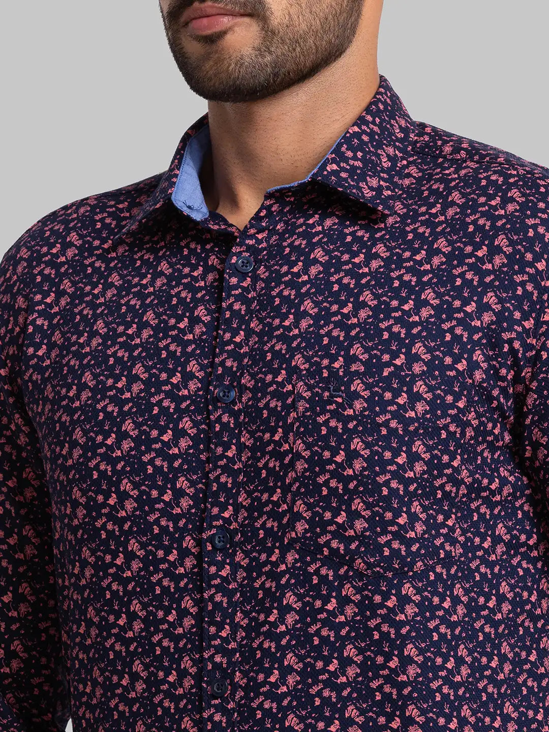 Men Slim Fit Red Shirt
