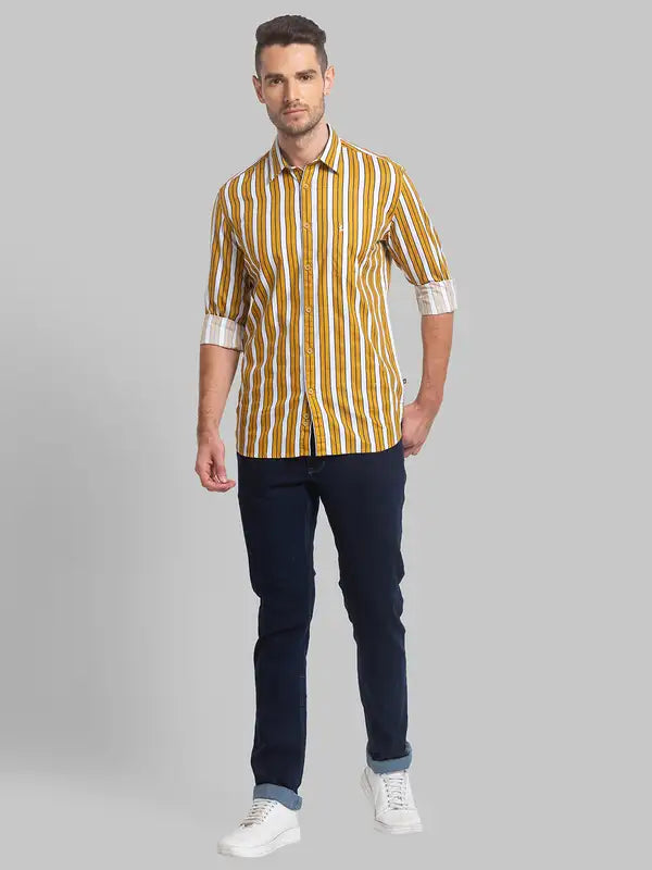 Men Slim Fit Blue Shirt