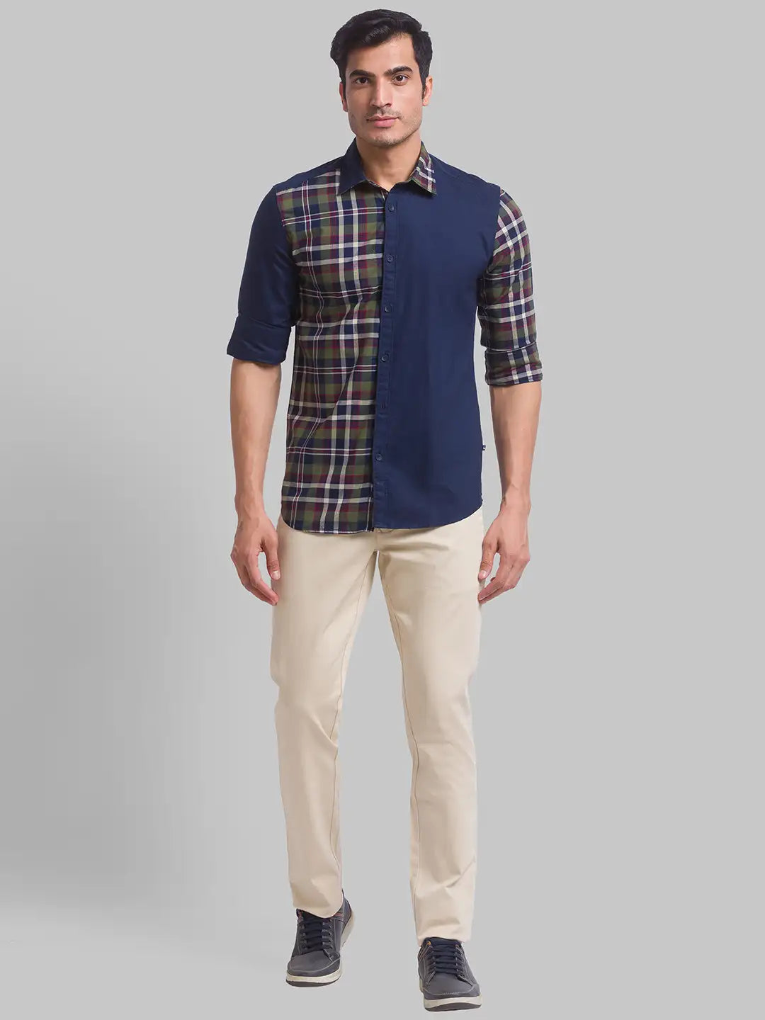 Men Slim Fit Blue Shirt