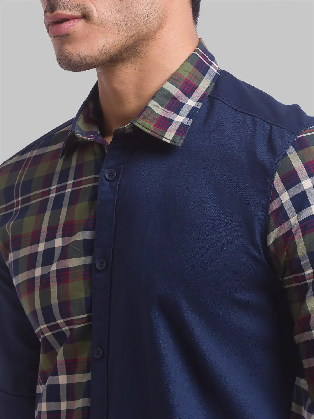 Men Slim Fit Blue Shirt