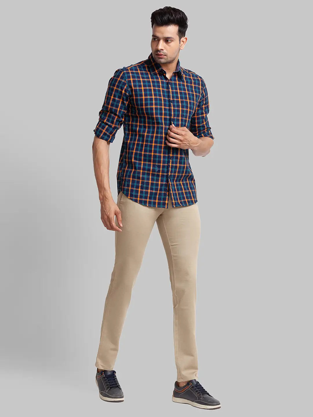Men Slim Fit Green Shirt