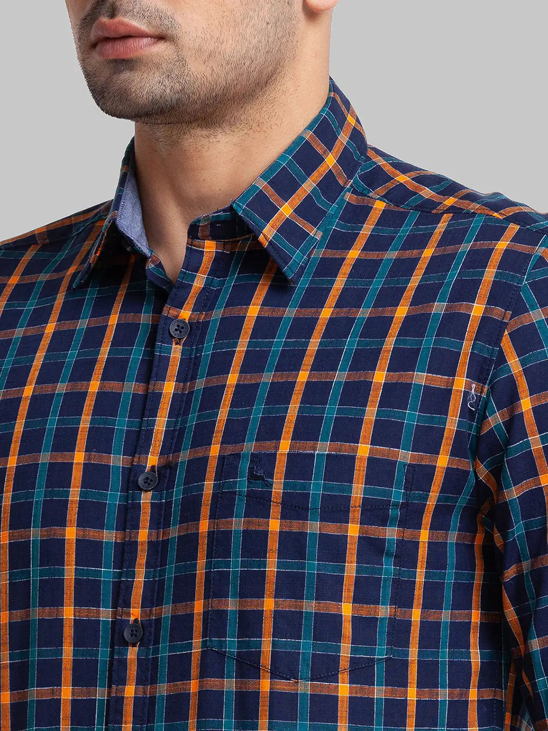 Men Slim Fit Green Shirt